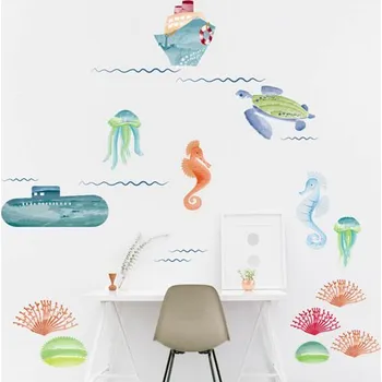 Samolepící dekorace Nálepky na zeď zvířátka z oceánu | Plotbase s.r.o., 120x60cm