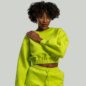 Dámská mikina STRIX Dámská mikina Lunar Cropped Chartreuse XL