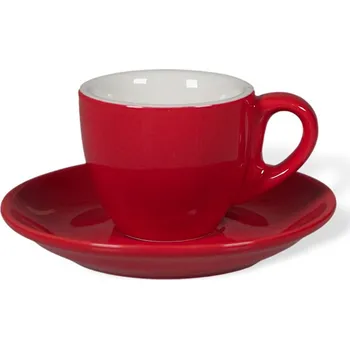 Biebri šálek s podšálkem, 65ml, set 4 ks, červená