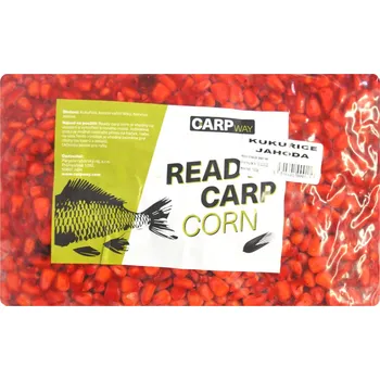 Návnadová surovina Carpway Kukuřice Ready Carp Corn Ochucená 1,5 kg-Jahoda