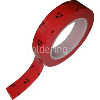 Výstražná páska ESD páska s logem NTD-730P, 25 mm, červená - 101002653