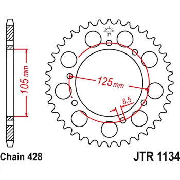 Auto-moto JT-Sprockets JTR1134-50ZBK řetězová rozeta zadní