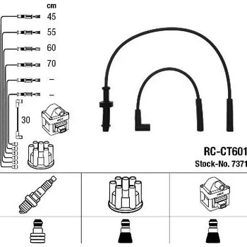 Zapalovací kabel Sada kabelů pro zapalování NGK RC-CT601