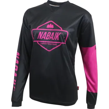 cyklistický dres Nabajk Deshtny ladies jersey long sleeve black/pink XS