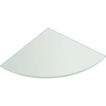 Dávkovač mýdla Police rohová, čtvrtkruhová 200x200x8mm, mléčné sklo