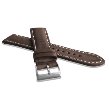 Řemínek na hodinky Hnědý kožený řemínek LAVVU Nature Top Grain LSRUC Šířka řemínku: 24mm