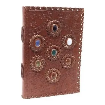 Zápisník kožený-Sedm Čaker vykládaný kameny