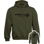 Mikina s kapucí Umbrella Corporation Backside - olivová