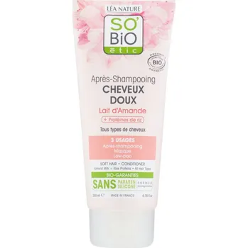 Kosmetika Kondicionér s mandlovým mlékem a rýžovými proteiny SO’Bio étic 200ml
