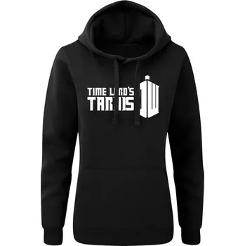 Dámská mikina Dámská mikina s kapucí Time Lord's Tardis - černá