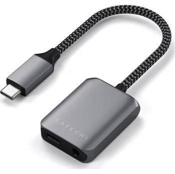 Replikátor portů Satechi USB-C to 3.5mm Audio & PD Adapter - Space Grey