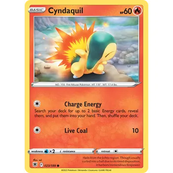 Společenská hra Pokémon karta Cyndaquil 023/189