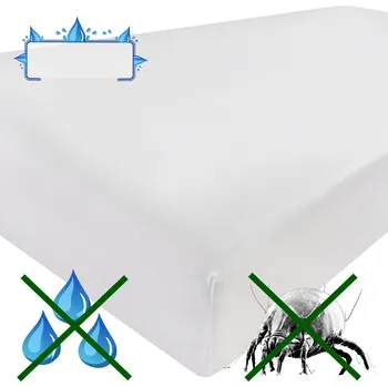 Chránič matrace Domácí pohoda | Jersey nepropustné PREMIUM prostěradlo s PU 160x200 - bílé