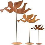 Svícen kovový - anděl 25/36/56 cm, sada 3ks NONAME