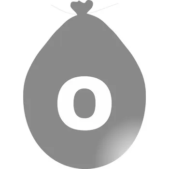 Balónek Balónek písmeno O stříbrné -