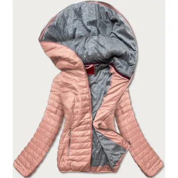 Růžová dámská bunda s kapucí (DL011) odstíny růžové XXL (44)