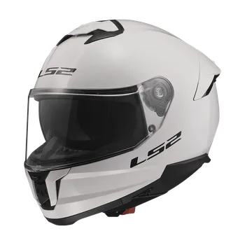 Motodoplněk LS2 FF808 STREAM II GLOSS White, integrální helma na motorku se sluneční clonou