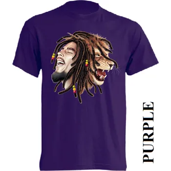 detske-levne-bavlnene-tricko-potisk-reggae-lev-bob-marley Barva: Purple - purpurová, velikost: 164