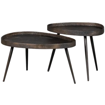 Konferenční stolek BePureHome Set dvou odkládacích stolků CRUDE