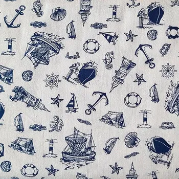 Mořský svět bílá bavlna cena za 1 metr Český výrobce