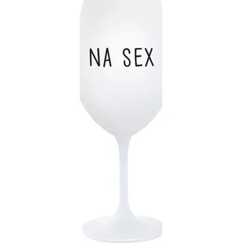 Sklenice NA SEX - bílá sklenice na víno 350 ml