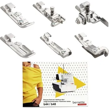 Příslušenství k šicímu stroji sada 6-ti overlockových patek pro Bernette 44/48/64