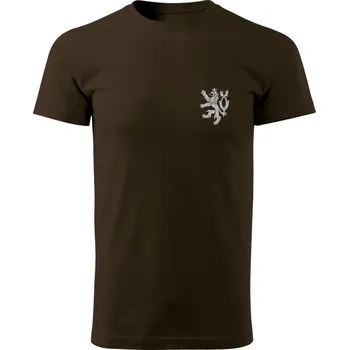 Pánské tričko Pánské tričko Czech Armed Forces Lion Simple - hnědá