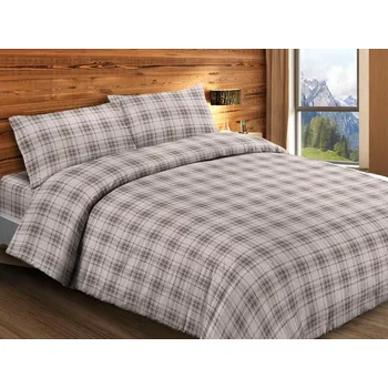 Povlečení Gipetex Natural Dream Italské povlečení 100% bavlna Kilt Beige - 140x200 / 70x90 cm