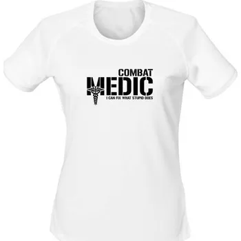 Dámské tričko Dámské funkční tričko Combat Medic - I can fix - bílá
