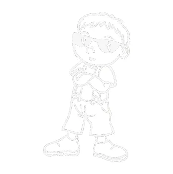 Samolepicí dekorace na vozidlo Dítě v autě 020 levá kluk s brýlemi (09 - bílá) SAMOLEPKA NA AUTO, NÁLEPKA, FÓLIE, POLEP, TUNING, VLASTNÍ TEXT, TISK, AUTOSAMOLEPKY.cz, POLEPY, OBRÁZEK, LOGO, 3D STICKERS