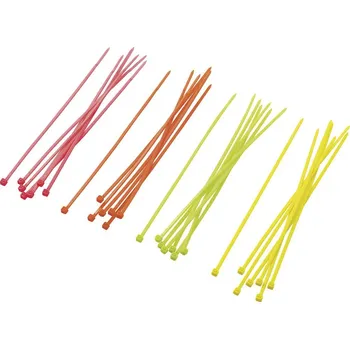 Stahovací páska TRU COMPONENTS 1570922, ST150M, stahovací pásky, 2.50 mm, 150 mm, neonově zelená, neonově oranžová, neonově žlutá, neono