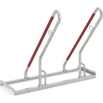 stojan na kolo Opěrný stojan na jízdní kola 0502 XBF, plastové opláštění, š 1000 mm, 2x parkovací místo