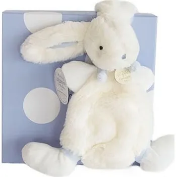 plyšák Doudou Dárková sada - Plyšový králíček modrý 26 cm