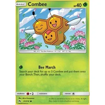 Volný čas Pokémon LOT 031/214 Combee - Lost Thunder Stav: Excellent, Verze: NORMAL