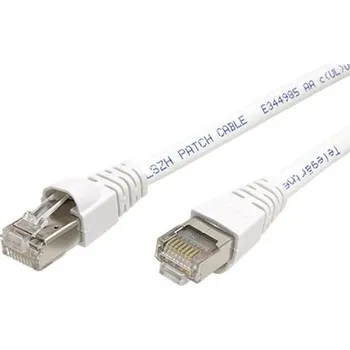 Síťový kabel TELEGARTNER S/FTP patchkabel kat. 6a, LSOH, 7,5m, bílý (100008833) - 21.15.3563