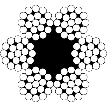 Železářství Šestipramenné lano 6x19M - FC Lano - průměr: 14 mm, Pevnost: 1960 MPa, Provedení: Pozink