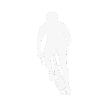 Polep vozidla SAMOLEPKA Cyklista 006 levá (09 - bílá) NA AUTO, NÁLEPKA, FÓLIE, POLEP, TUNING, VLASTNÍ TEXT, TISK, AUTOSAMOLEPKY.cz, POLEPY, OBRÁZEK, LOGO, SAMOLEPKY