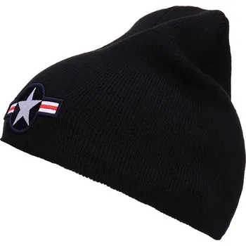 Čepice Čepice pletená BEANIE WWII AIR FORCE ČERNÁ