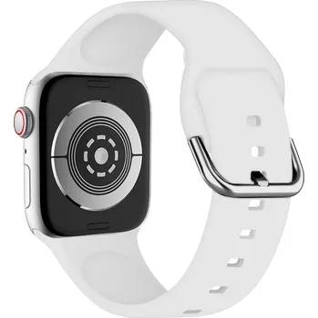 Příslušenství k chytrým hodinkám Jednobarevný řemínek s přezkou pro Apple Watch 38/40/41/42(S10)mm Barva náramku: Bílá