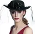 Karnevalový doplněk Boland Smuteční dámský klobouk se závojem černý