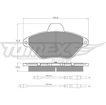 Brzdová destička Sada brzdových destiček, kotoučová brzda TOMEX Brakes TX 13-36