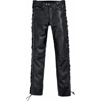 Moto kalhoty Spirit Motors kožené kalhoty na motorku chopper (Kožené kalhoty na moto se šńurkami)