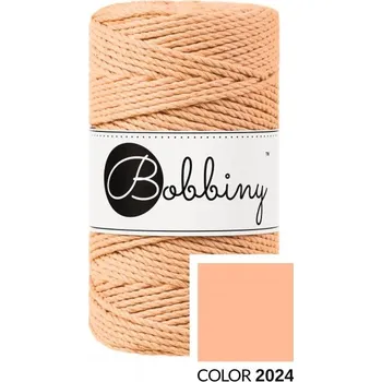 Příze Bobbiny bavlněná šňůra na macramé 3ply REGULAR Peach Fuzz