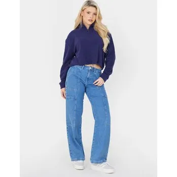 Pánská mikina Brave Soul Mikina LSS-225MARYNAV Tmavomodrá Straight Fit XL