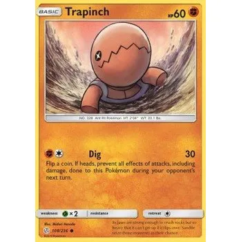 Sběratelská karetní hra Pokémon CEC 108/236 Trapinch - Cosmic Eclipse Stav: Excellent, Verze: NORMAL