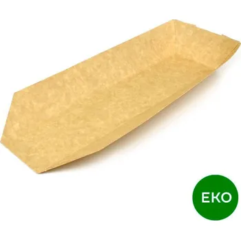 Jednorázové nádobí EKO hot dog otevřený, kraft, 250 x 60 x 40 mm