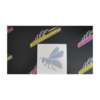 Samolepící dekorace SAMOLEPKA Včela 001 levá (09 - bílá) NA AUTO, NÁLEPKA, FÓLIE, POLEP, TUNING, VLASTNÍ TEXT, TISK, AUTOSAMOLEPKY.cz, POLEPY, OBRÁZEK, LOGO, SAMOLEPKY