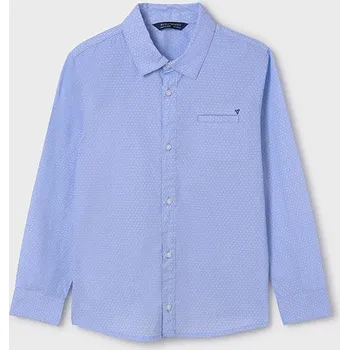 Dětská móda Mayoral Chlapecká společenská košile 6123 modrá Rozměr: 172 (18 let)