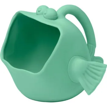 Hračka na písek Silkonový kyblík a konvička 2v1 ve tvaru ryby Scrunch - Mint