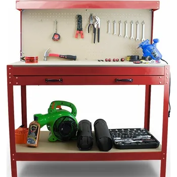 Dílenský stůl Bituxx HD17726 550 x 1150 x 1400 mm červený